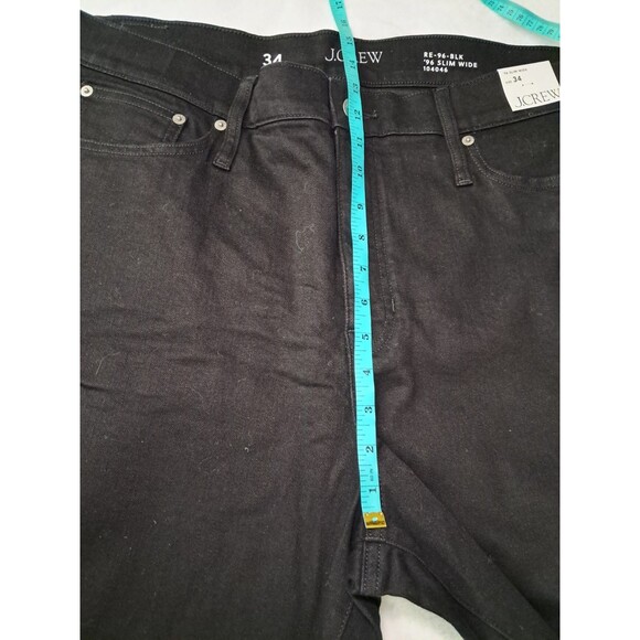 J.Crew Slim Wide Jean Black SMALL FLAW BELTLOOP CC586 Size 34 NWT - Picture 8 of 12